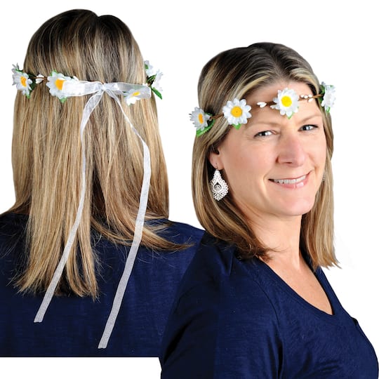 Beistle Adult White Daisy Headband